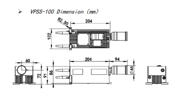 Твердотельный компактный Nd:YAG лазер с VCSEL накачкой