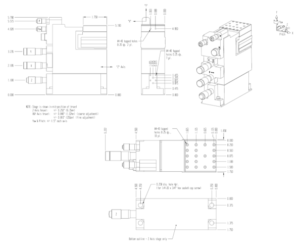 5-ти осевой полуавтоматический нанопозиционер L-P5A-BBBMM-HN-SI